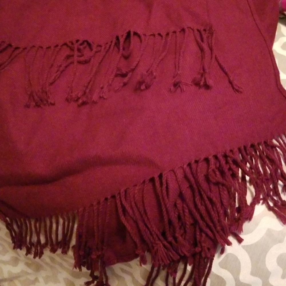 Burgundy shawl